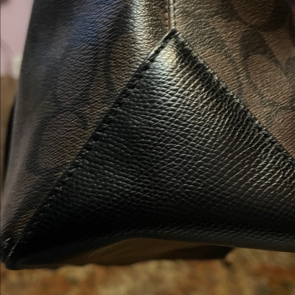 Coach Signature Brown and Black Tote - Picture 6 of 6